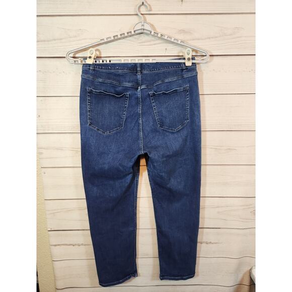 Lane Bryant Women's Blue Stretch Curve Fit High Rise Straight Leg Jeans Size 22‎ - Picture 2 of 7